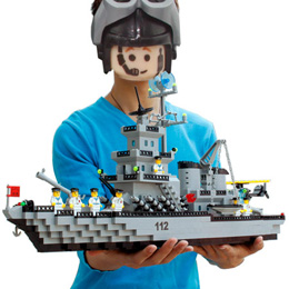 Children's Navy Aircraft Carrier Assembly Toy