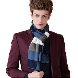 Men's British plaid scarf