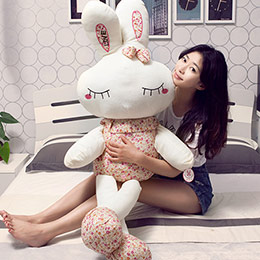 Cute love rabbit plush doll