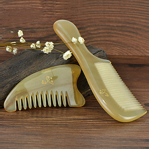 Natural white horn comb 2 gift boxes