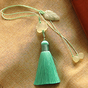 Chinese style white chalcedony bookmark