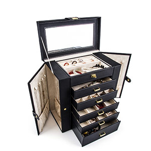 Multi-layer princess jewelry storage box