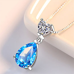 Natural Topaz Sterling Silver Pendant