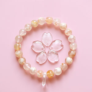Floating Flower Agate Peach Blossom Bracelet