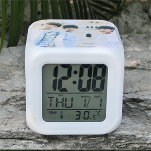 tfboys colorful luminous alarm clock