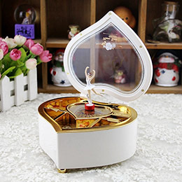 Spinning dancing ballet girl music box