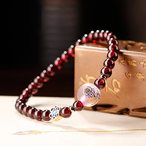 Natural red garnet bracelet