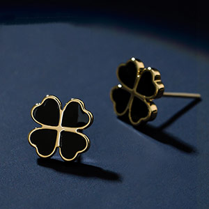 Happy four-leaf clover girls earrings