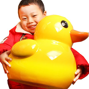 Big yellow duck super large resin piggy bank