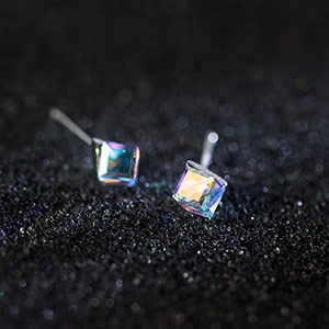 Super Fairy Crystal Sugar Cube Earrings