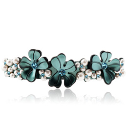 Green Forest Rhinestone Fashion Hairpin