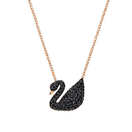 Swarovski Black Swan Necklace