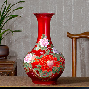 Flowering Wealth Ceramic Vase