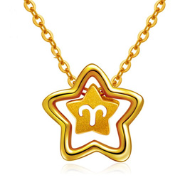 Gold clavicle necklace of the twelve zodiac signs