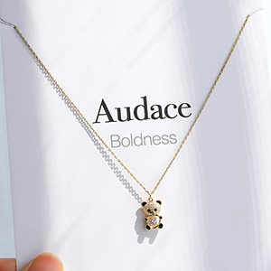 Dancing bear necklace
