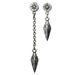 Indian Spear Thai Silver Earrings