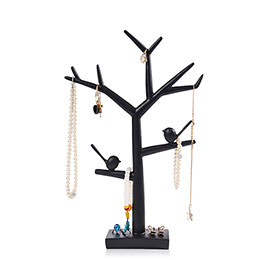 American Country Tree Branch Bird Jewelry Stand
