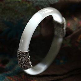 Cat's Eye Thai Silver Bracelet