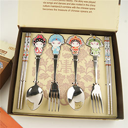 Peking Opera Mask Tableware Gift Box