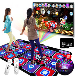 Wireless somatosensory two-player dance mat