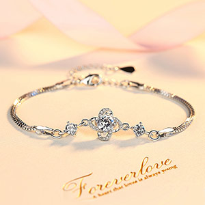 Romantic Heart Sterling Silver Bracelet