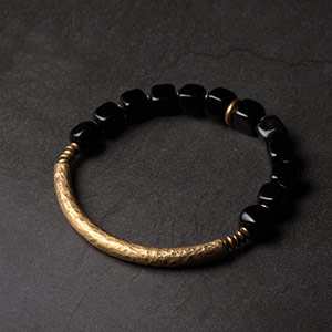 Ethnic style agate copper bracelet