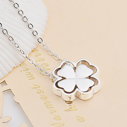 s925 silver four leaf clover pendant