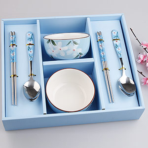 Chinese style ceramic tableware gift box