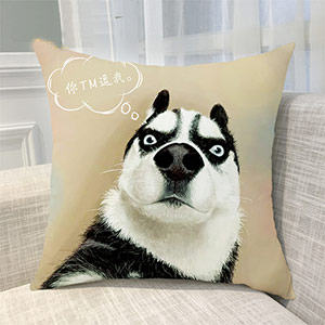 Husky expression pack pillow