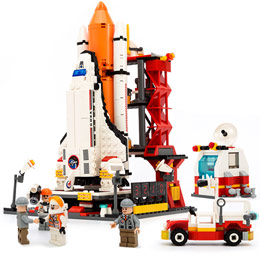 Space shuttle children's educational building blocks toy