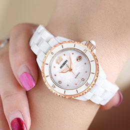 Lawston white ceramic women's watch