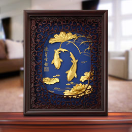 Year after year of abundance gold leaf painting ornament