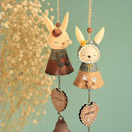 Cute Miss Rabbit Wind Chime Pendant