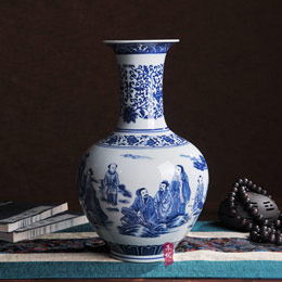 Antique blue and white porcelain handicraft ornaments