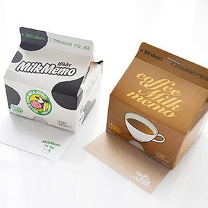 Milk carton sticky note