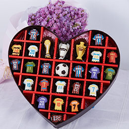 Creative football themed chocolate