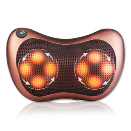 Infrared heat therapy car and home dual-use massage pillow