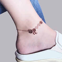 Fashion Rose Gold Bell Anklet