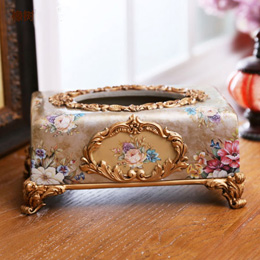 European style luxury tissue box ornaments