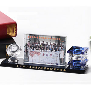 Crystal Photo Frame Pen Holder