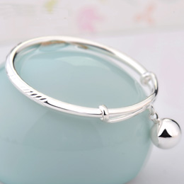 999 Pure Silver Silk Bell Bracelet