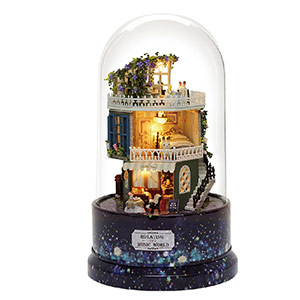 DIY Glasabdeck Zusammengebautes Haus