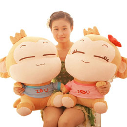 Couple hip-hop monkey plush doll