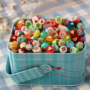 Handmade fruit slice candy