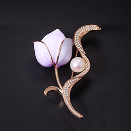Korean style rose brooch