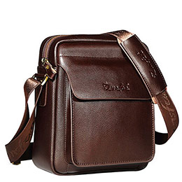 Men's genuine leather business shoulder bag