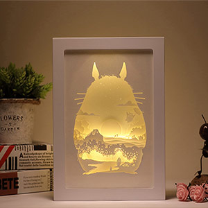 Totoro Light and Shadow Paper Sculpture Lamp