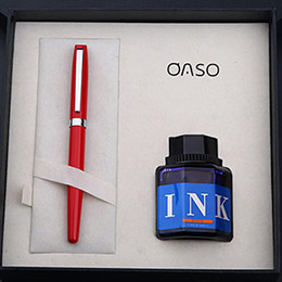 Metallic fountain pen ink set