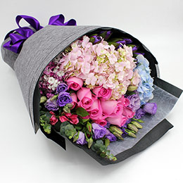 Carnation Lily Bouquet Gift Box