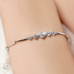 925 Silver Fashion Crystal Bracelet